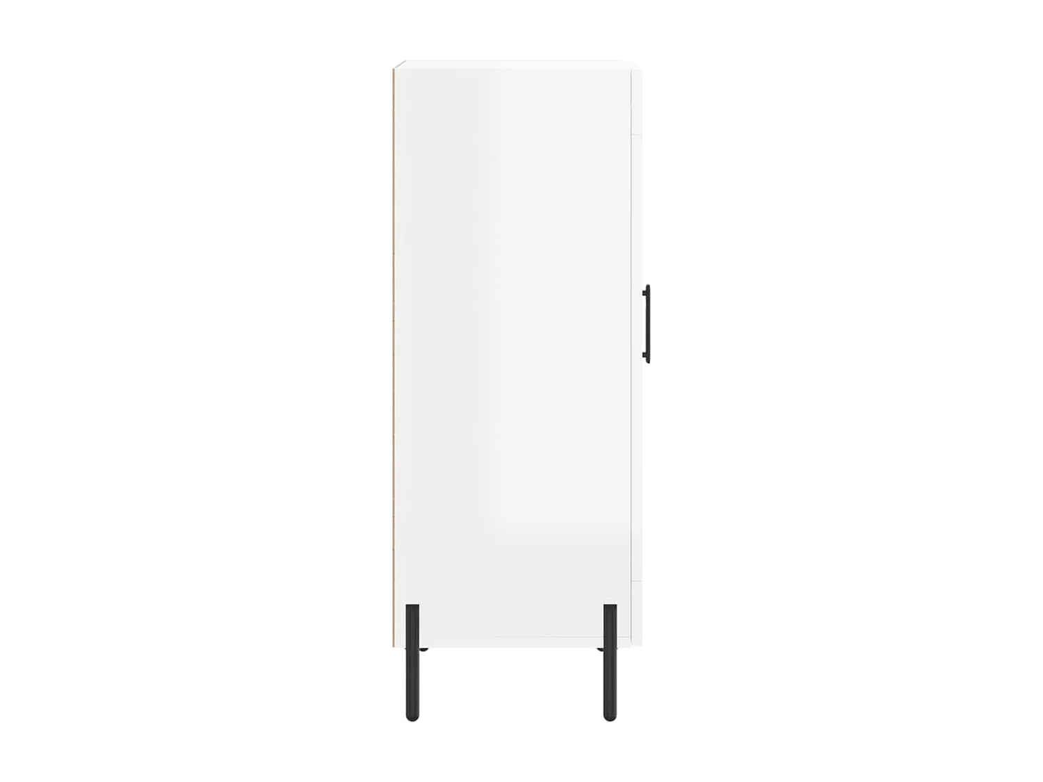 Buffet Blanc brillant 34,5x34x90 cm Bois d'ingénierie