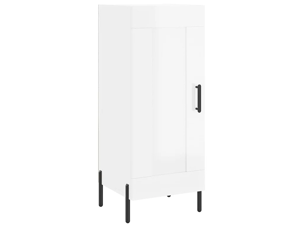Dressoir 34,5x34x90 cm bewerkt hout hoogglans wit