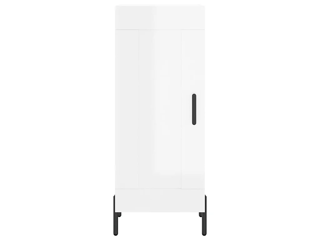 Dressoir 34,5x34x90 cm bewerkt hout hoogglans wit