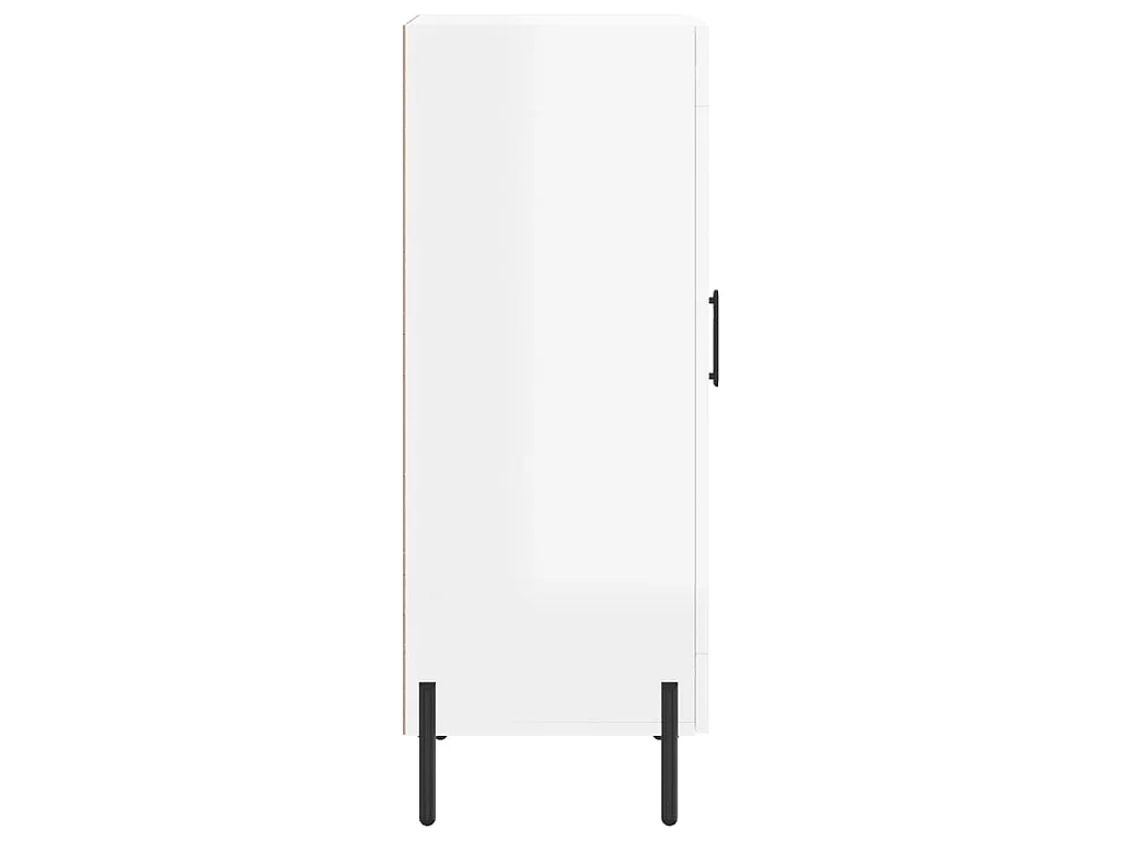 Dressoir 34,5x34x90 cm bewerkt hout hoogglans wit