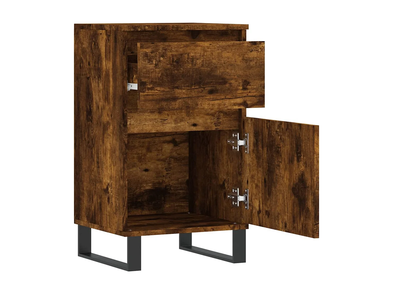 Credenza Rovere Fumo 40x35x70 cm in Legno Multistrato