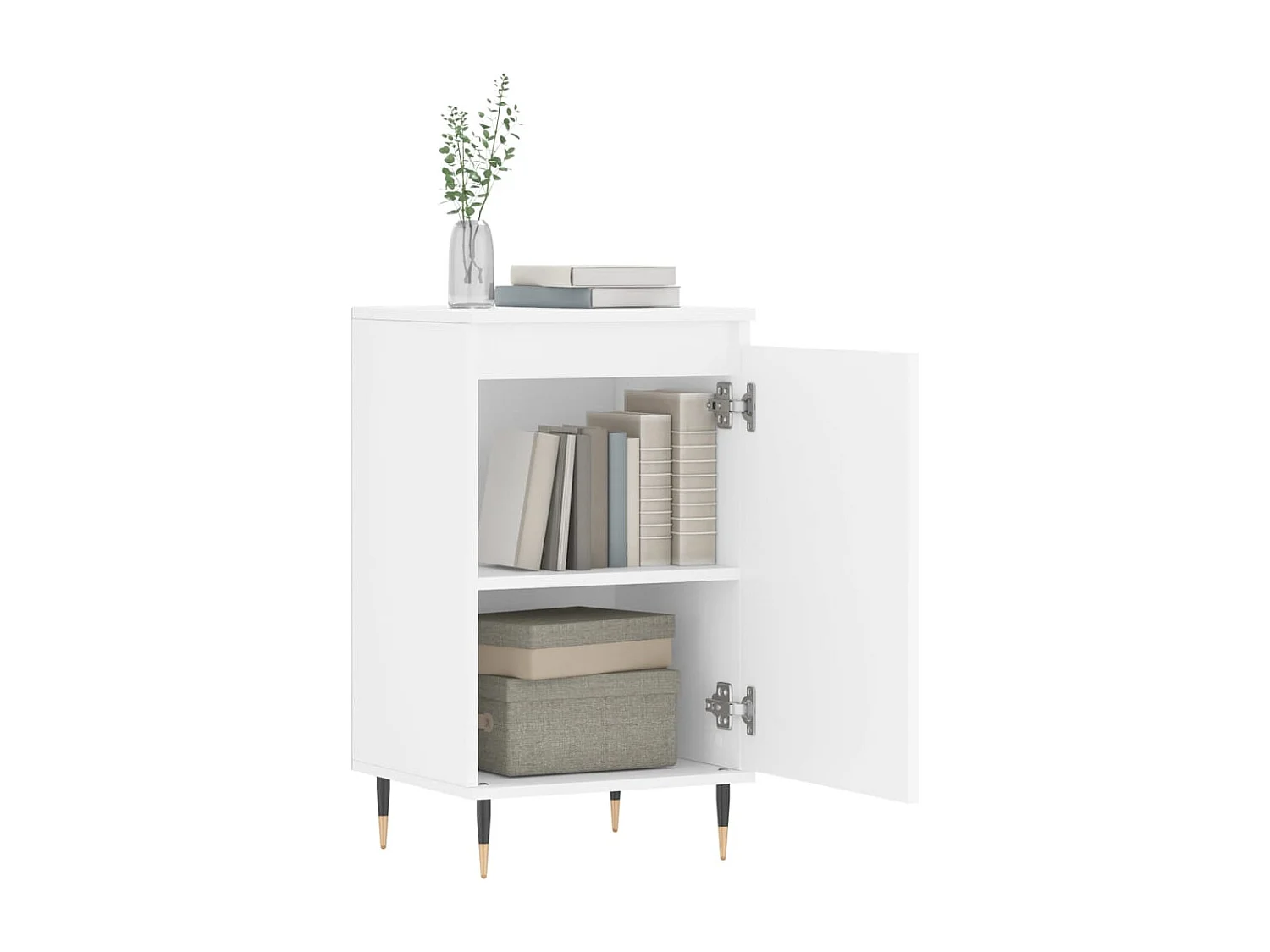 Buffet blanc 40x35x70 cm bois d’ingénierie