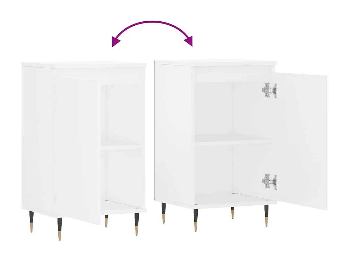 Buffet blanc 40x35x70 cm bois d’ingénierie