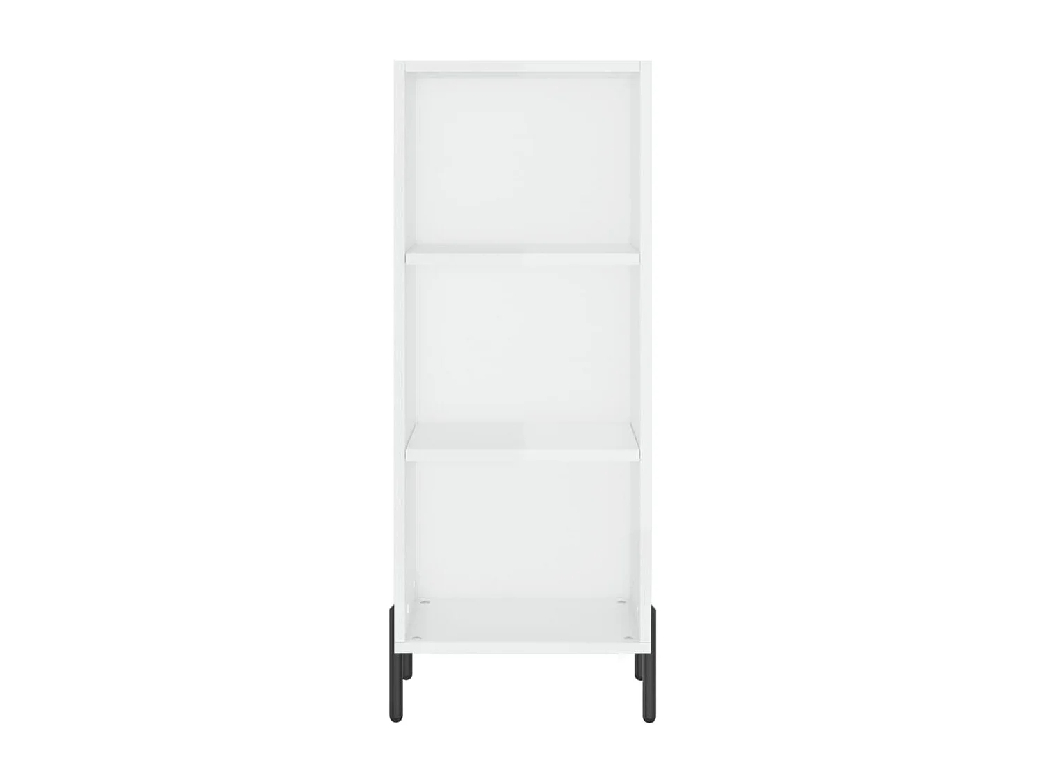 Armário alto 34,5x34x180 cm madeira processada branco brilhante