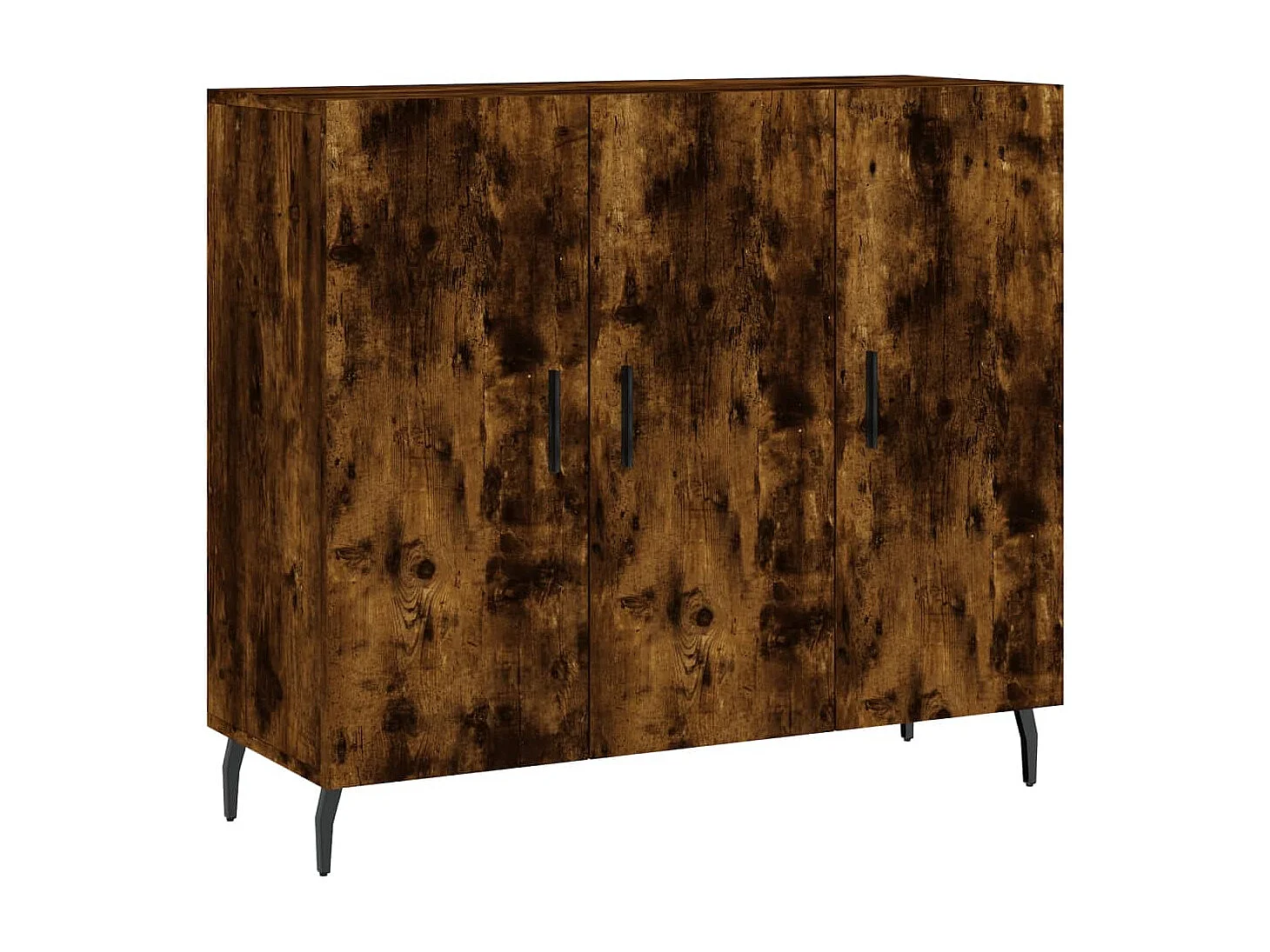 Buffet chêne fumé 90x34x80 cm bois d'ingénierie