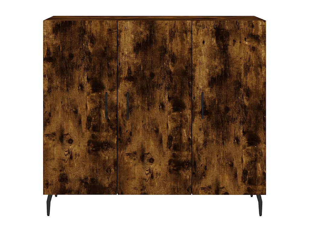 Dressoir 90x34x80 cm bewerkt hout gerookt eikenkleurig