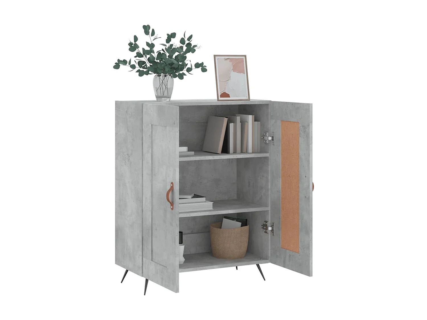 Sideboard Betongrau 69,5x34x90 cm Holzwerkstoff