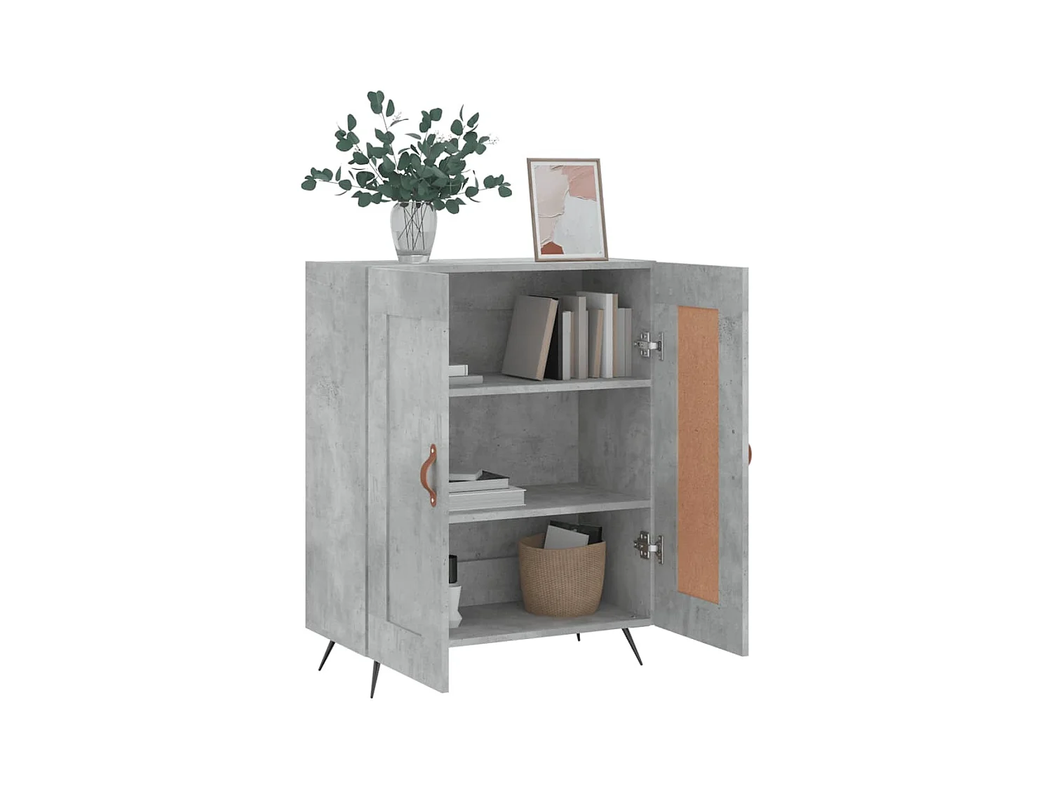 Sideboard Betongrau 69,5x34x90 cm Holzwerkstoff