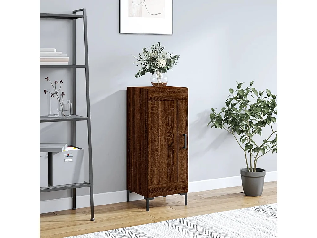 Sideboard Braun Eichen-Optik 34,5x34x90 cm Holzwerkstoff