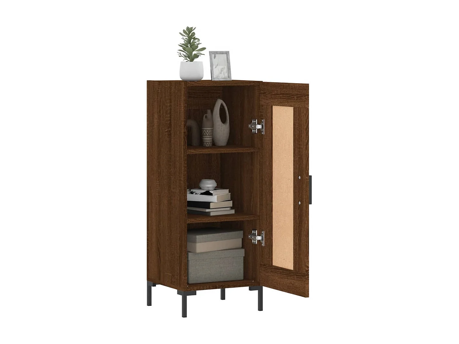 Sideboard Braun Eichen-Optik 34,5x34x90 cm Holzwerkstoff