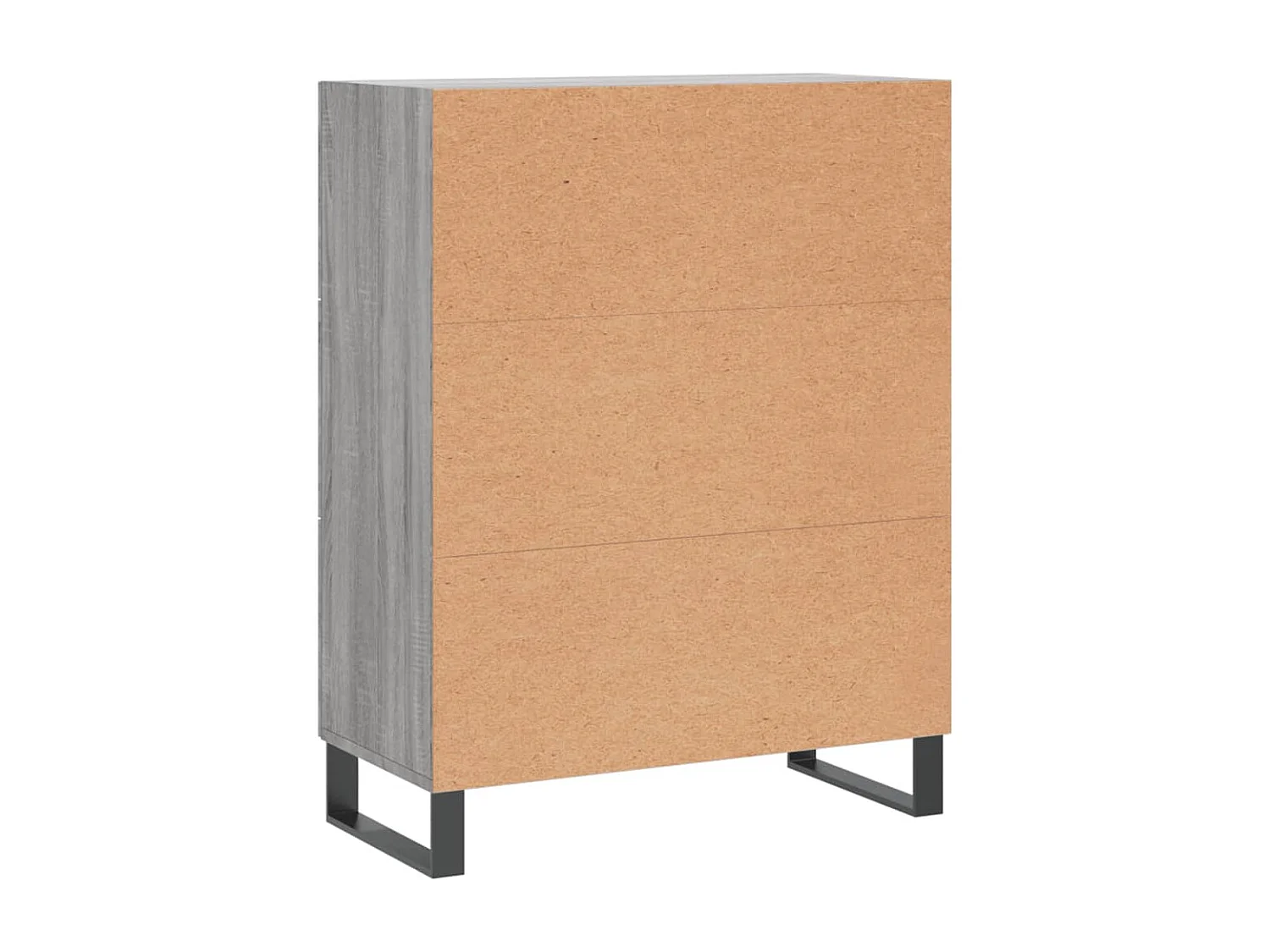 Dressoir 69,5x34x90 cm bewerkt hout grijs sonoma eikenkleurig