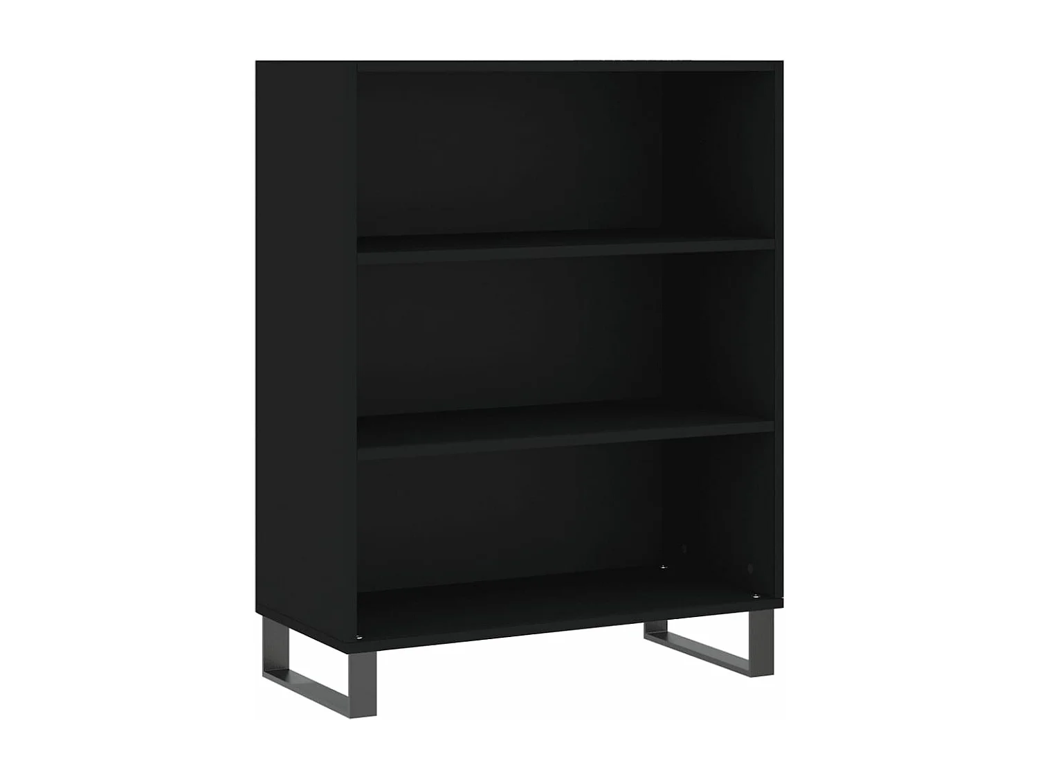 Highboard Schwarz 69,5x32,5x180 cm Holzwerkstoff