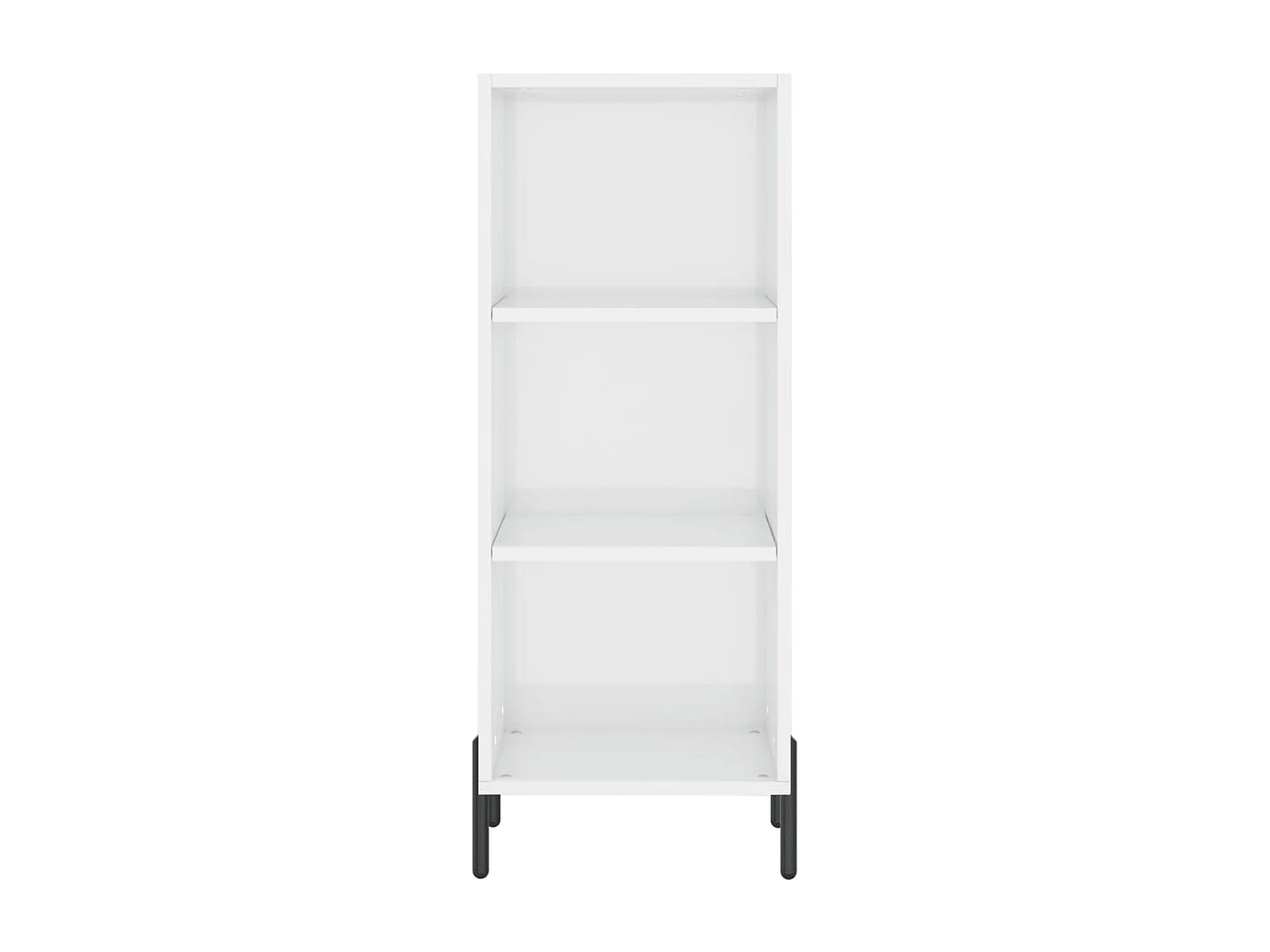 Armário alto 34,5x34x180 cm madeira processada branco brilhante