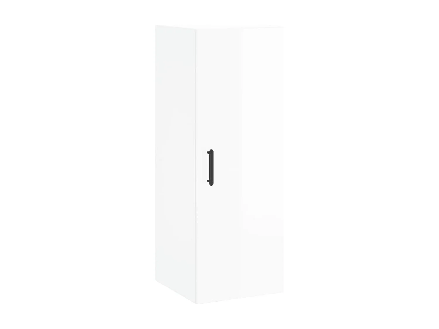 Armário alto 34,5x34x180 cm madeira processada branco brilhante