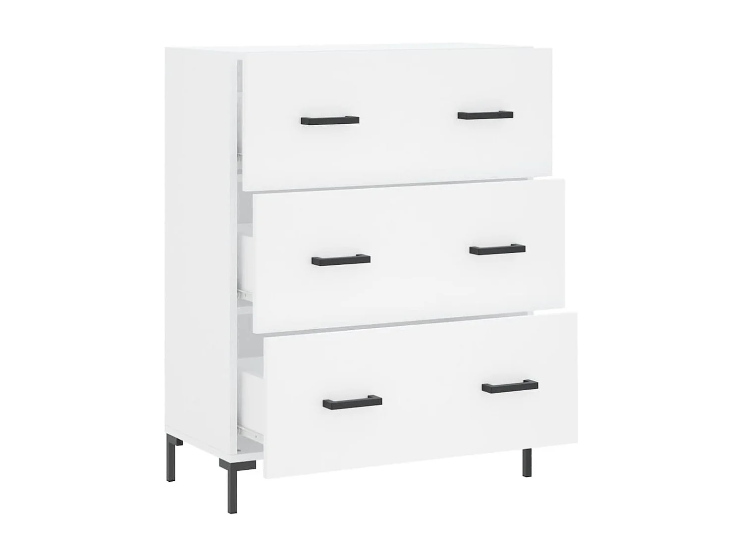 Buffet blanc 69,5x34x90 cm bois d'ingénierie