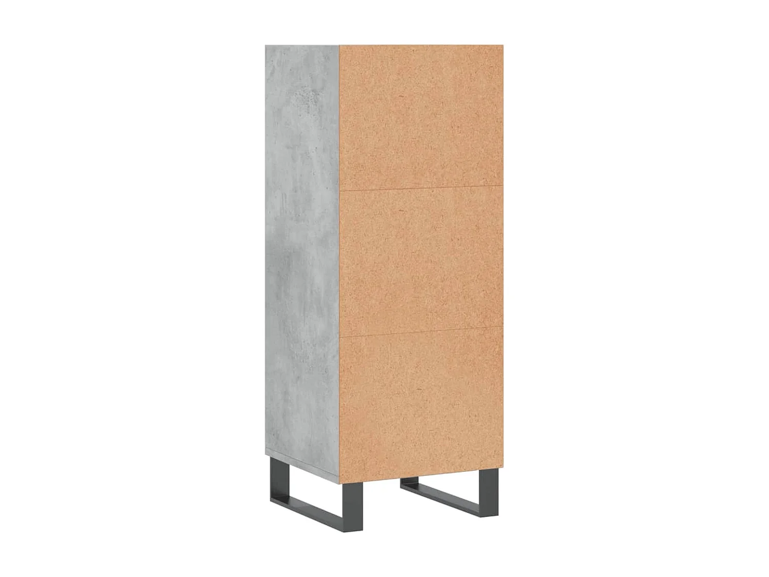 Credenza Grigio Cemento 34,5x32,5x90 cm in Legno Multistrato