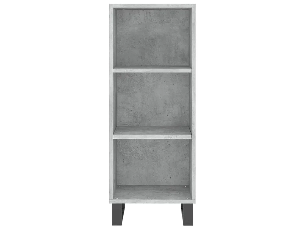 Credenza Grigio Cemento 34,5x32,5x90 cm in Legno Multistrato