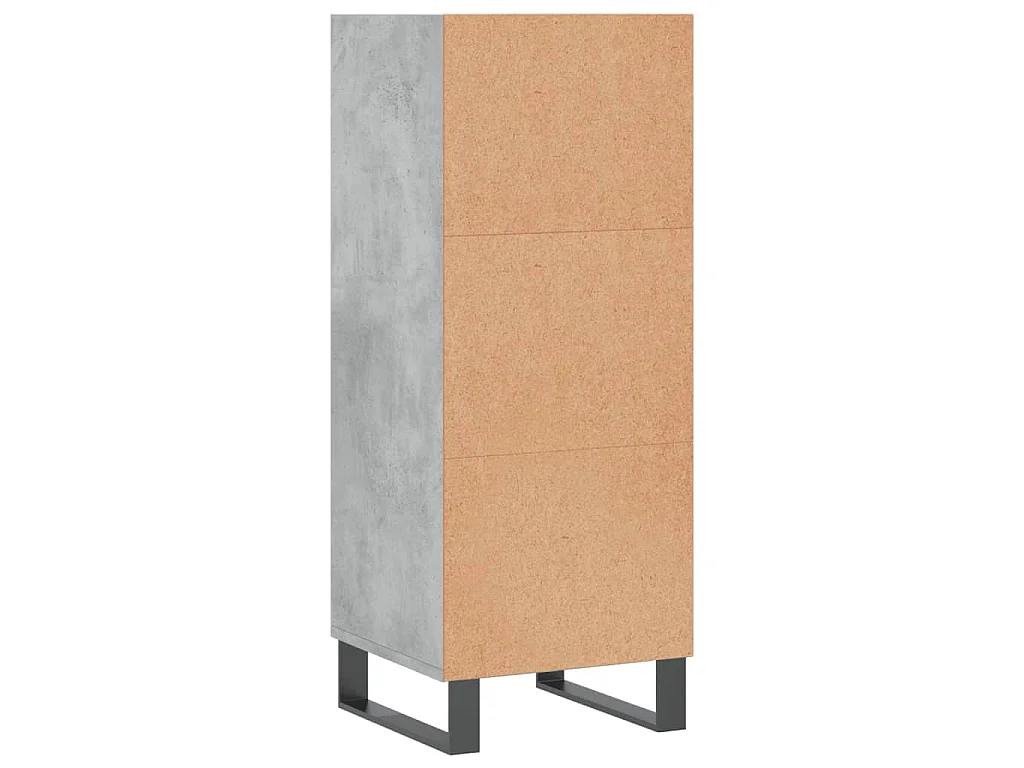 Credenza Grigio Cemento 34,5x32,5x90 cm in Legno Multistrato