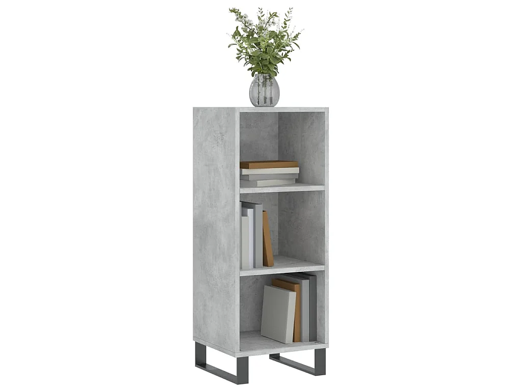 Buffet gris béton 34,5x32,5x90 cm bois d'ingénierie
