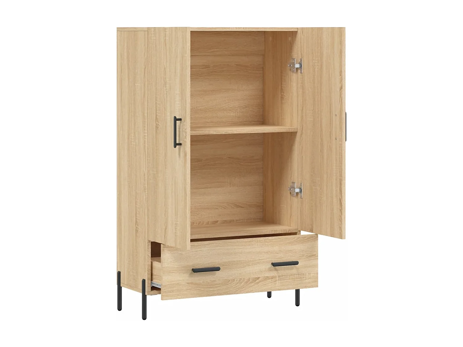 Buffet haut chêne sonoma 69,5x31x115 cm bois d'ingénierie