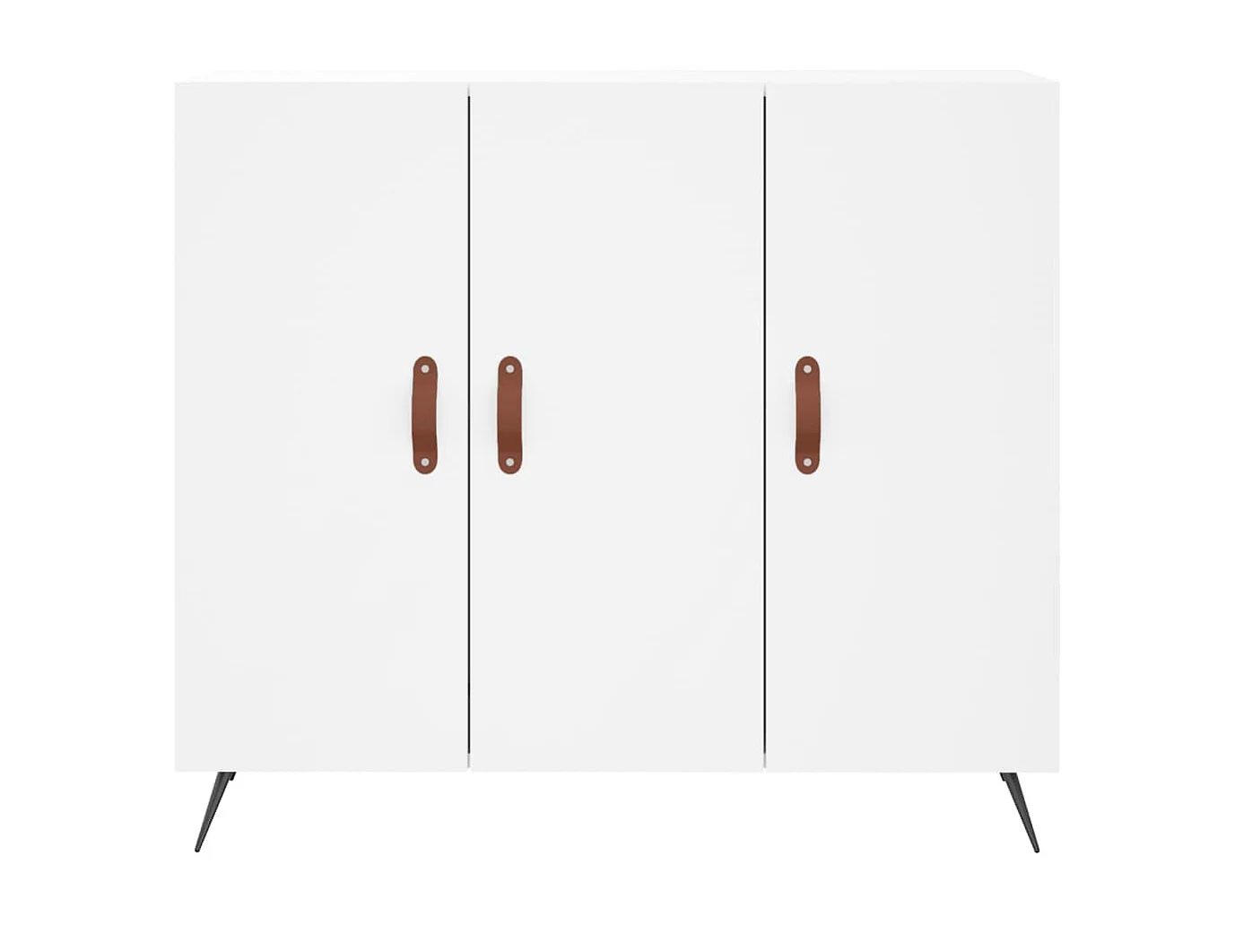 Credenza Bianca 90x34x80 cm in Legno Multistrato