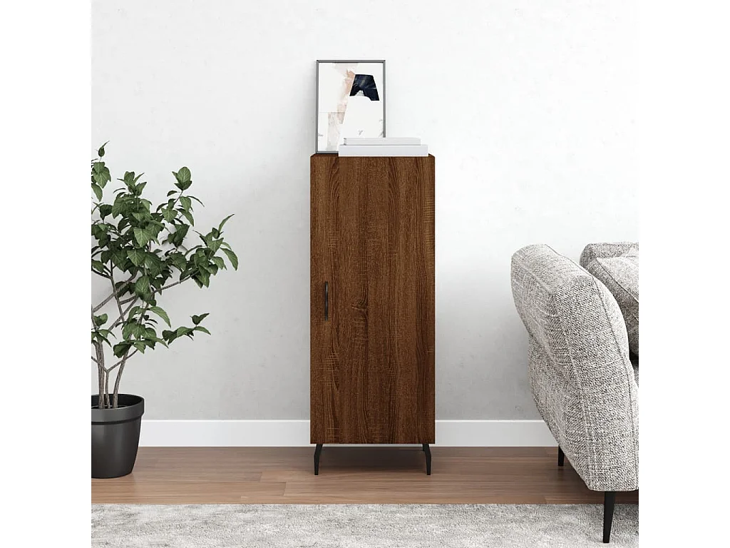 Sideboard Braun Eichen-Optik 34,5x34x90 cm Holzwerkstoff