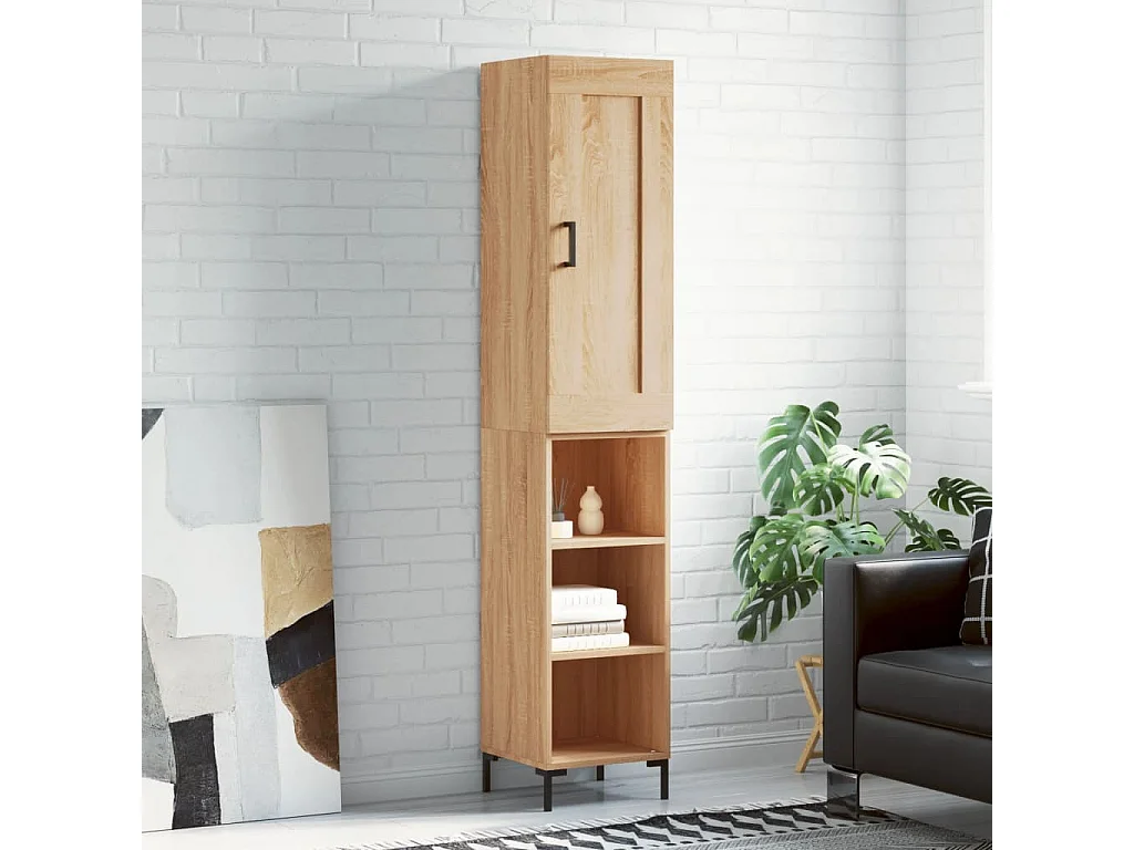 Highboard Sonoma-Eiche 34,5x34x180 cm Holzwerkstoff