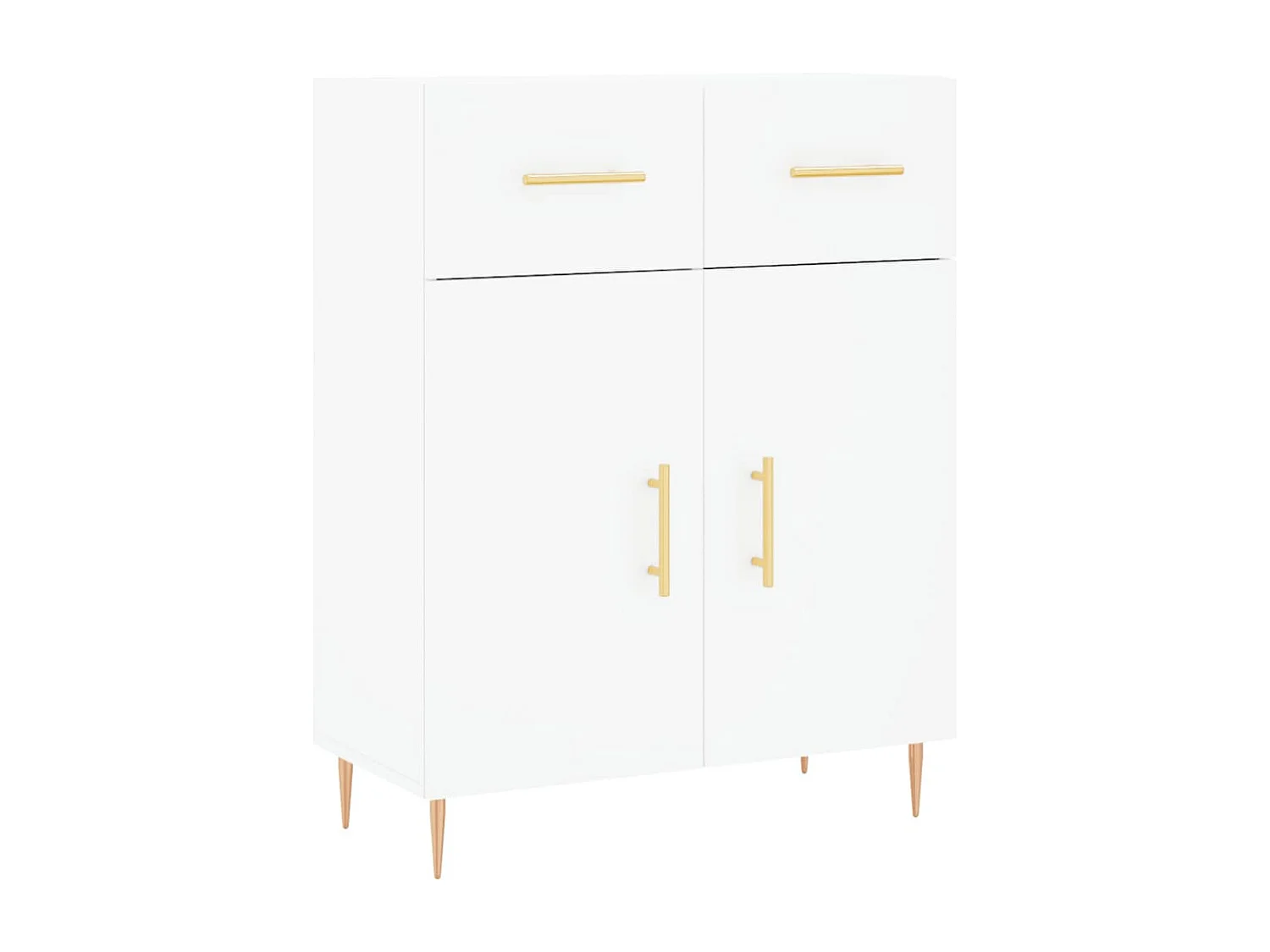 Buffet haut Blanc 69,5x34x180 cm Bois d'ingénierie