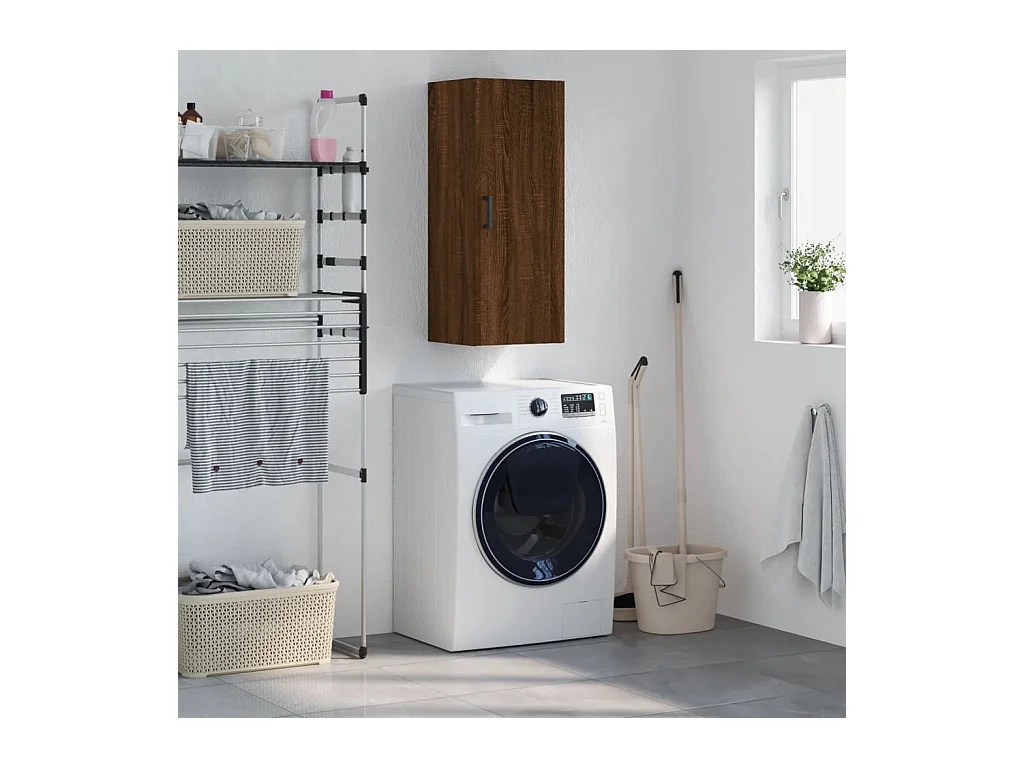 Armoire murale chêne marron 34,5x34x90 cm