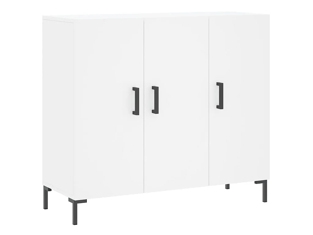 Buffet blanc 90x34x80 cm bois d'ingénierie