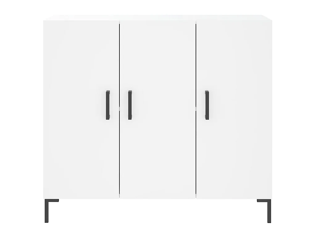 Buffet blanc 90x34x80 cm bois d'ingénierie