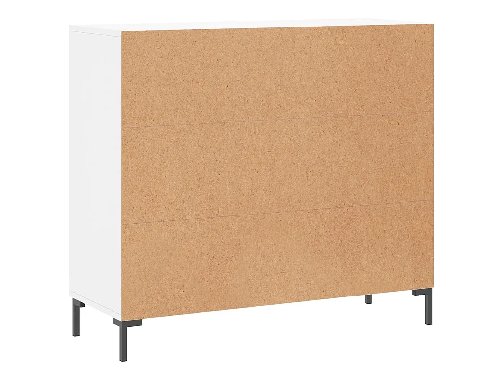 Buffet blanc 90x34x80 cm bois d'ingénierie