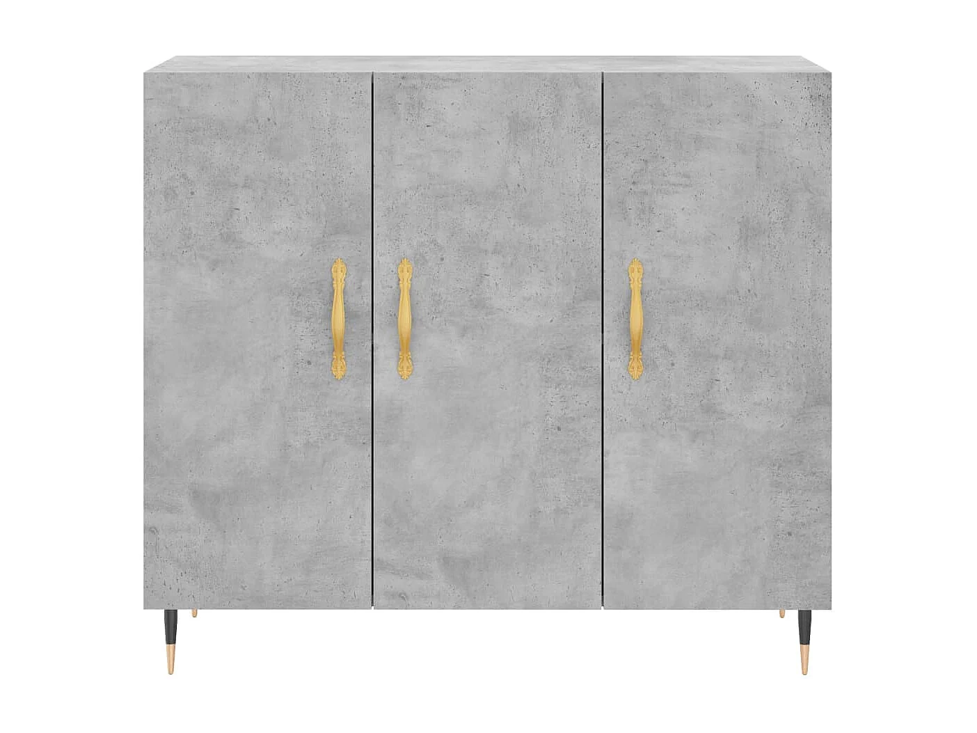 Buffet gris béton 90x34x80 cm bois d'ingénierie