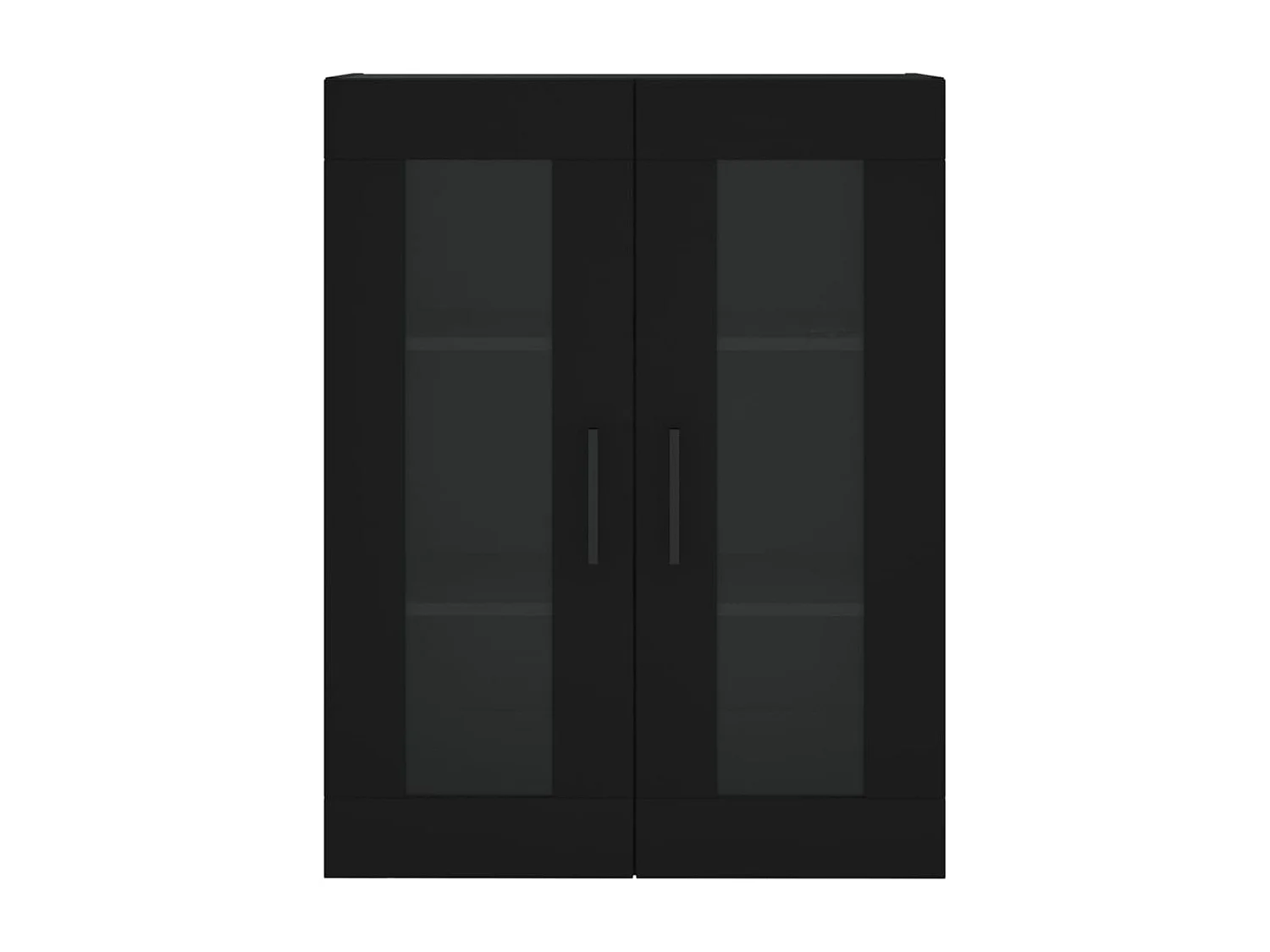 Highboard Schwarz 69,5x34x180 cm Holzwerkstoff