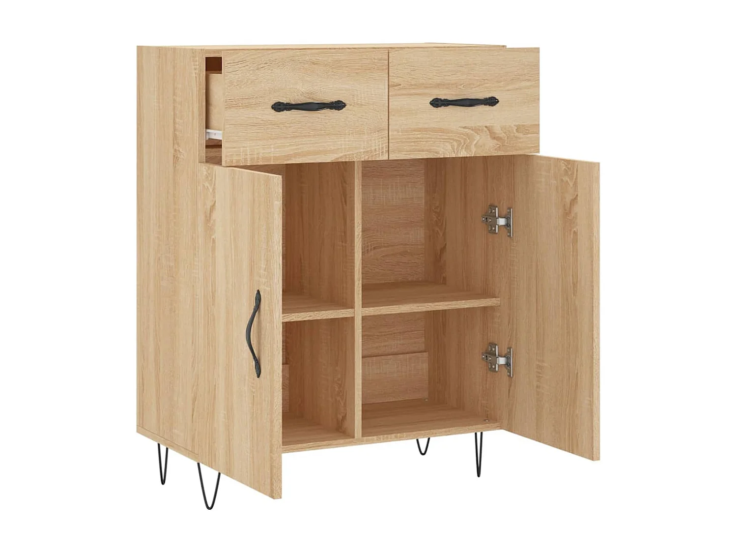 Buffet chêne sonoma 69,5x34x90 cm bois d'ingénierie