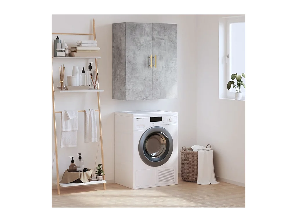 Armoire murale gris béton 69,5x34x90 cm