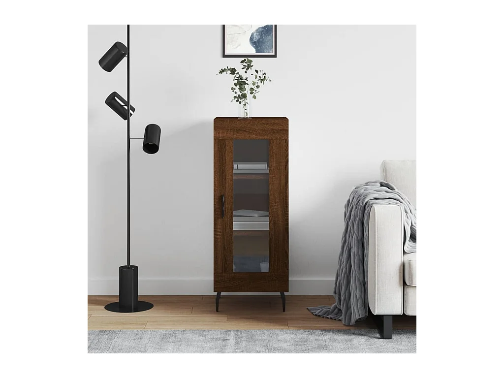 Buffet Chêne marron 34,5x34x90 cm Bois d'ingénierie