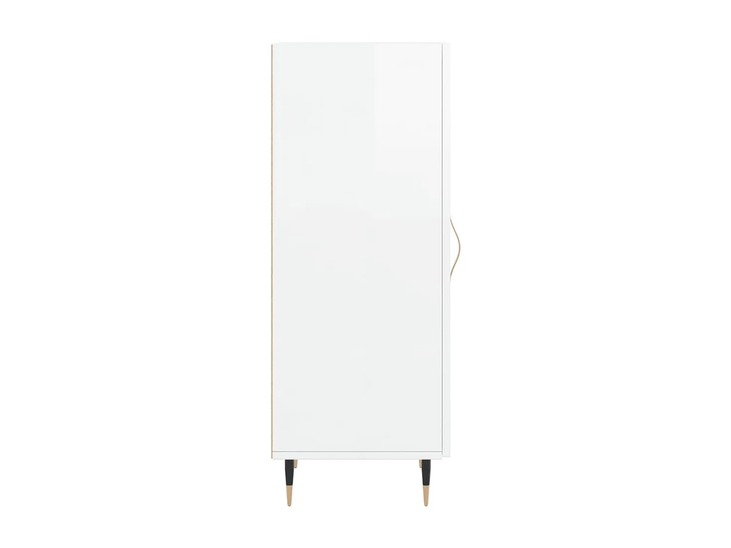 Credenza Bianco Lucido 34,5x34x90 cm in Legno Multistrato