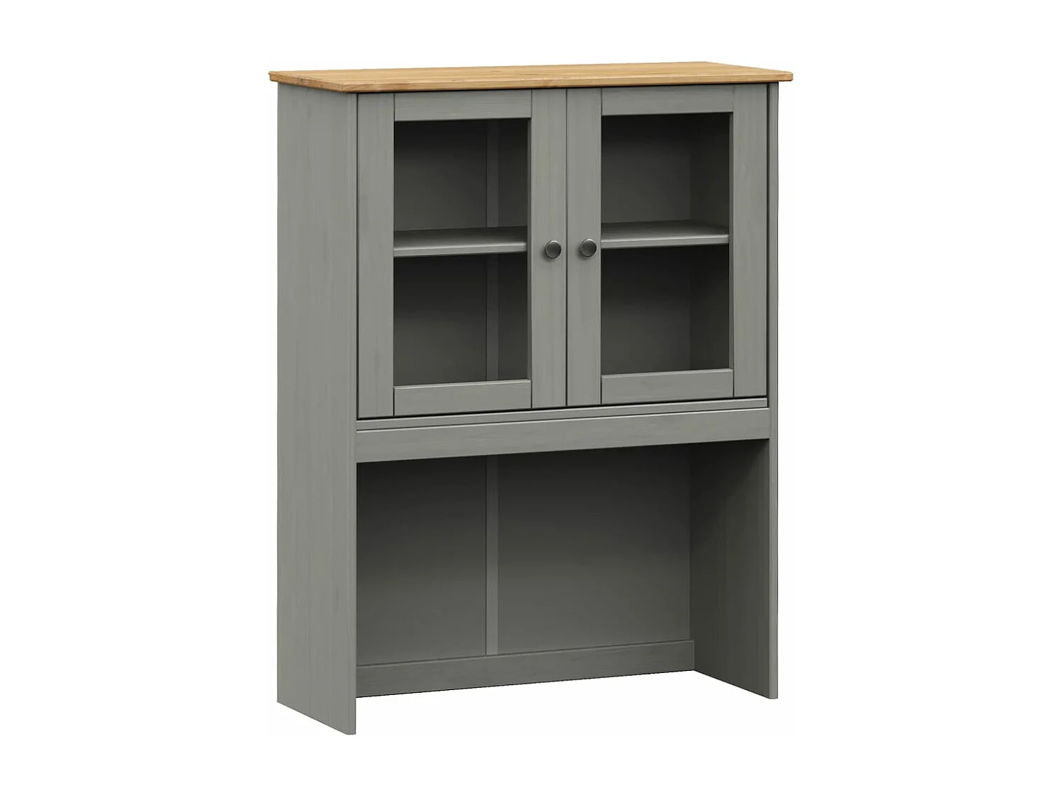 Dessus de commode VIGO gris 78x30x100 cm bois massif de pin
