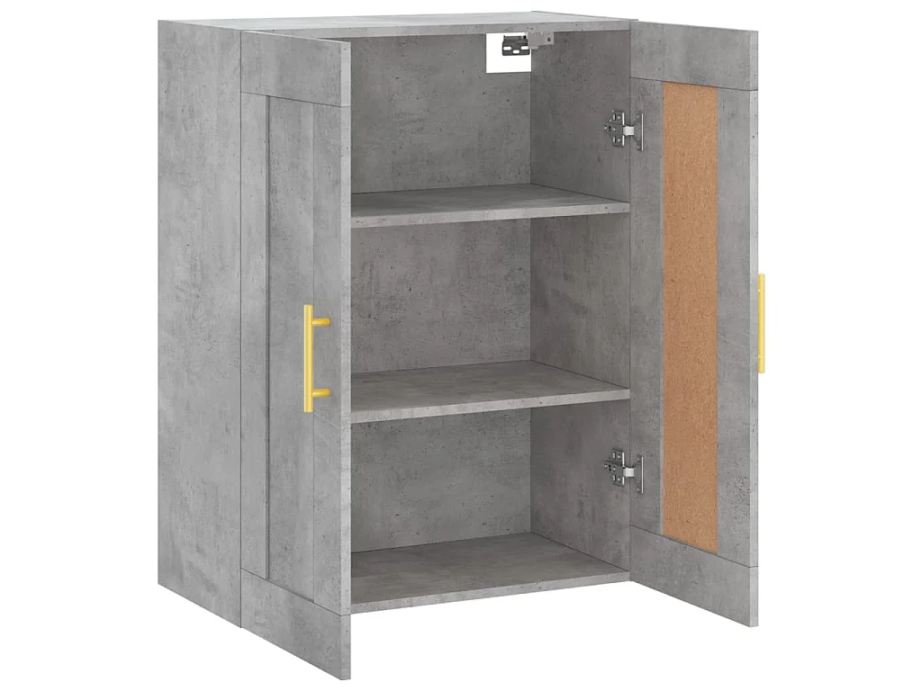 Armoire murale gris béton 69,5x34x90 cm bois d'ingénierie