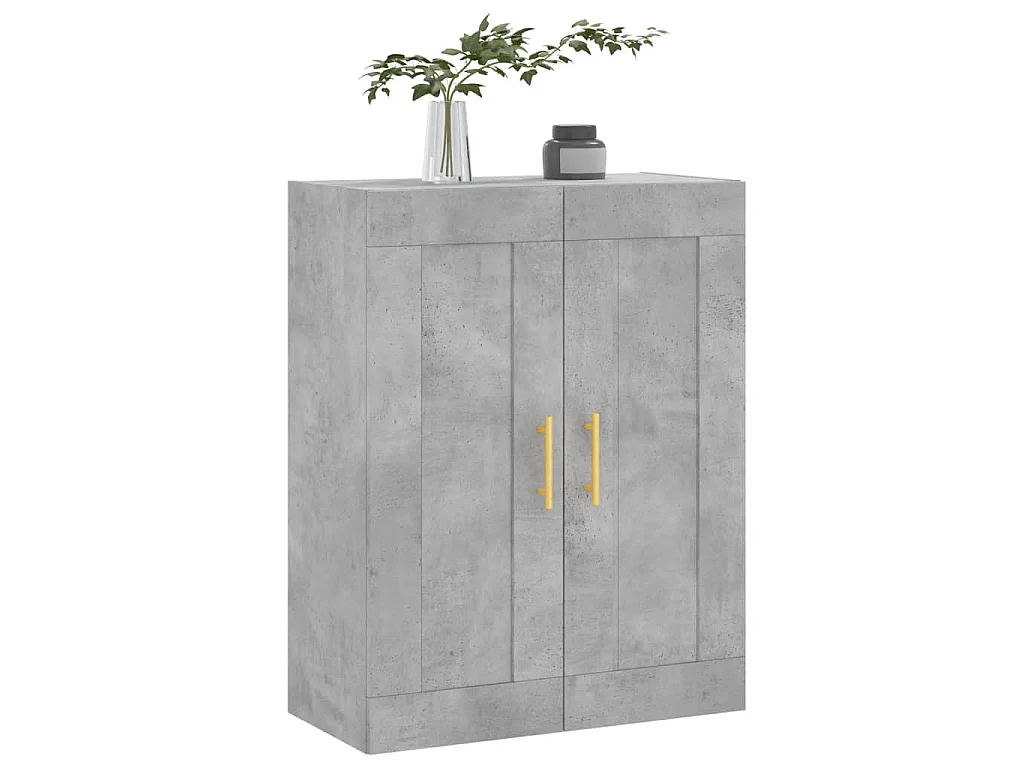 Armoire murale gris béton 69,5x34x90 cm bois d'ingénierie
