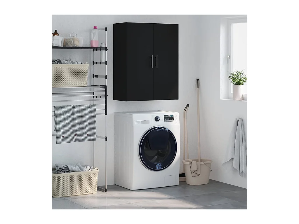 Armoire murale noir 69,5x34x90 cm