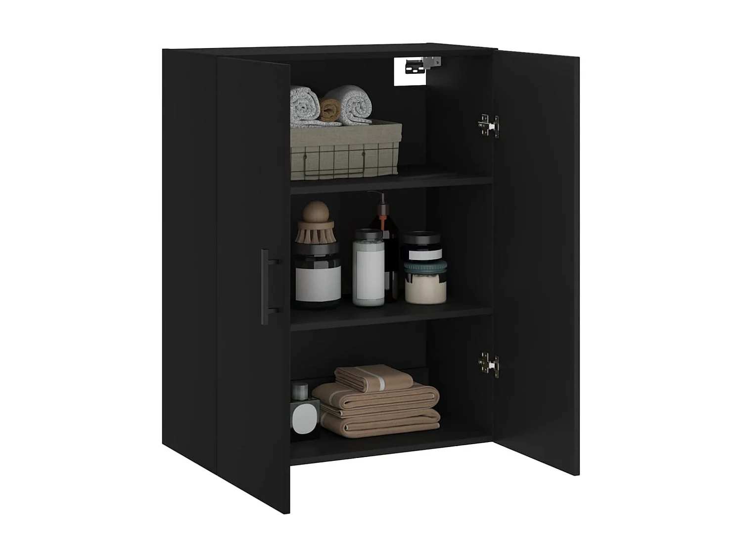 Armoire murale noir 69,5x34x90 cm