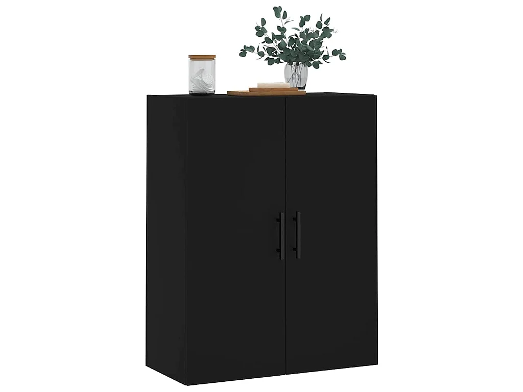 Armoire murale noir 69,5x34x90 cm