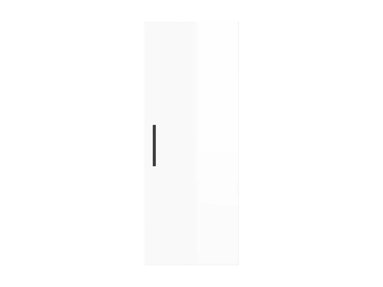 Buffet haut Blanc brillant 34,5x34x180 cm Bois d'ingénierie