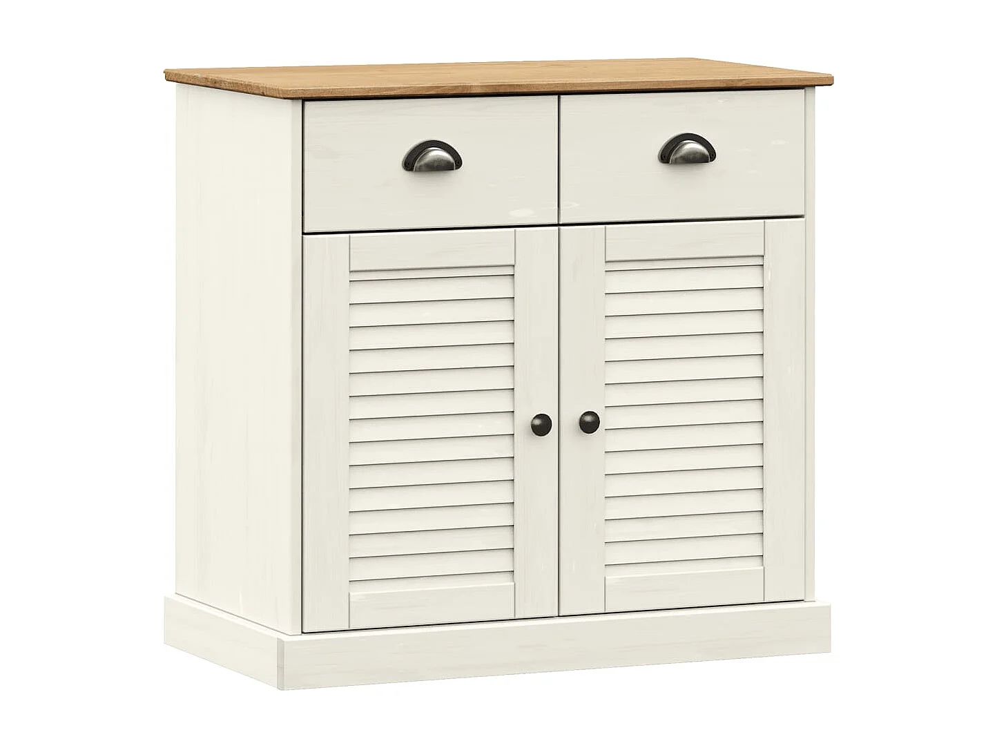 Buffet avec tiroirs VIGO 78x40x75 cm blanc bois massif de pin