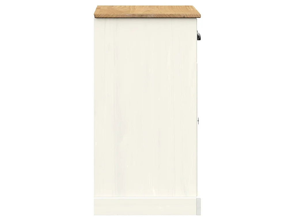Buffet avec tiroirs VIGO 78x40x75 cm blanc bois massif de pin