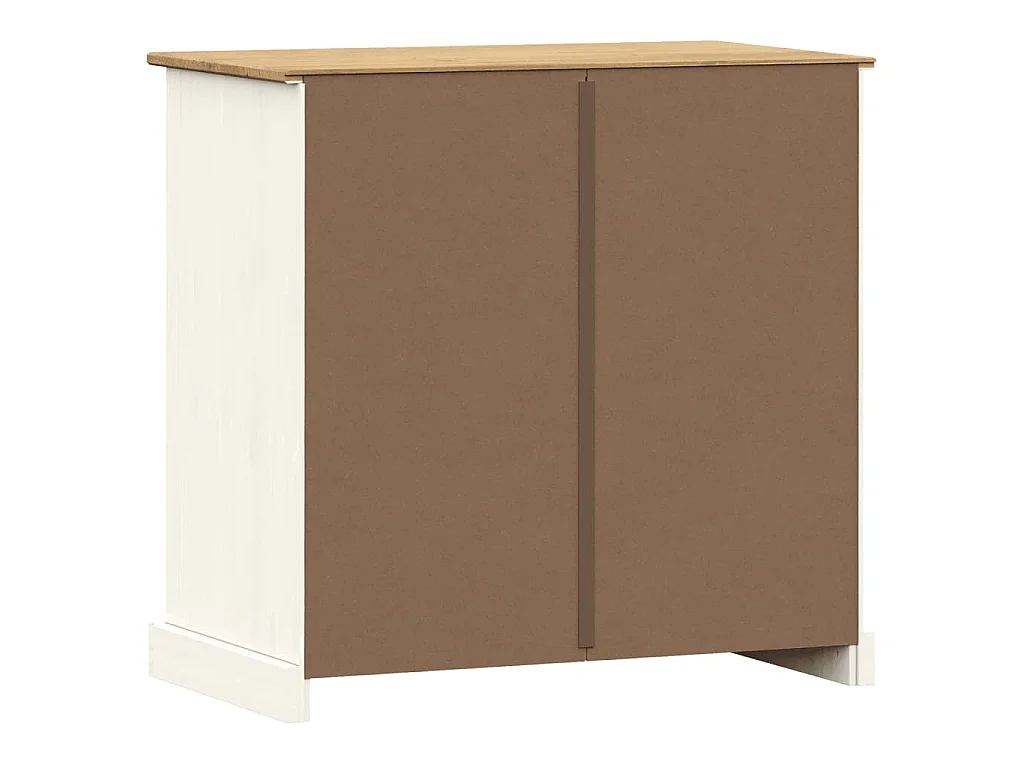 Buffet avec tiroirs VIGO 78x40x75 cm blanc bois massif de pin