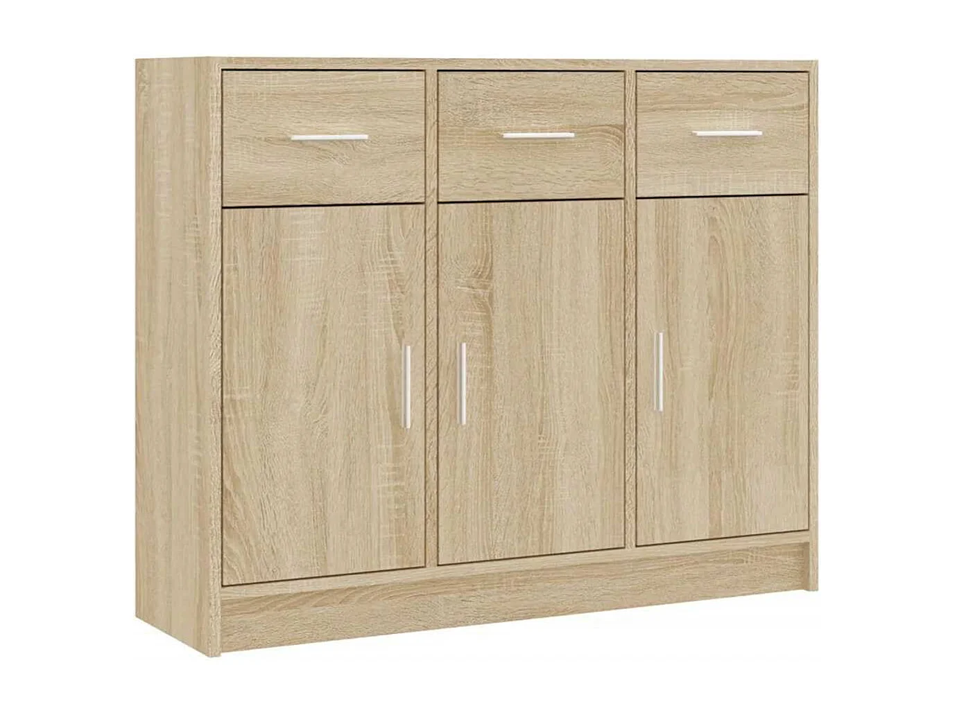 Buffet chêne sonoma 91x28x75 cm bois d'ingénierie