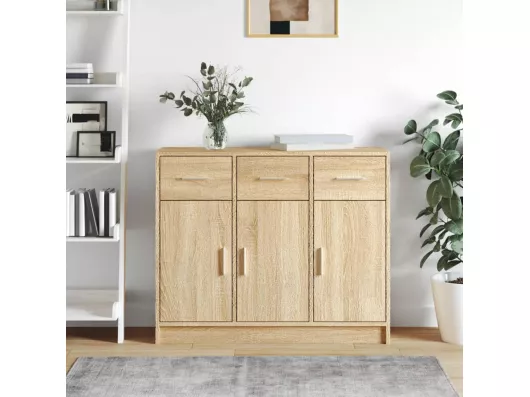 Kauf Unique Sideboard Sonoma-Eiche 91x28x75 cm Holzwerkstoff